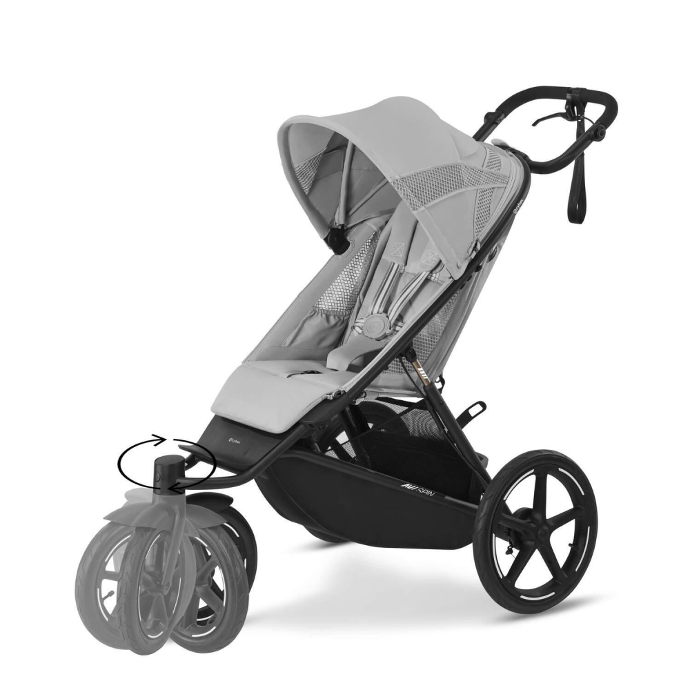 copy of Važiuoklė Cybex Priam V4 Chrome Black su juoda rankena