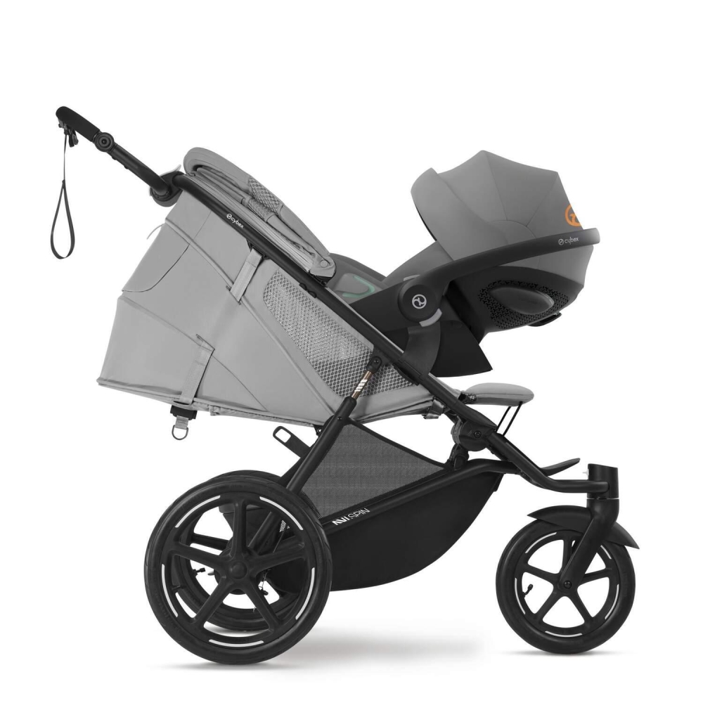 Sportinis vežimėlis Cybex Avi Spin BLK, Fog Grey-Vaikiški vežimėliai, Vežimėliai bėgimui-e-vaikas