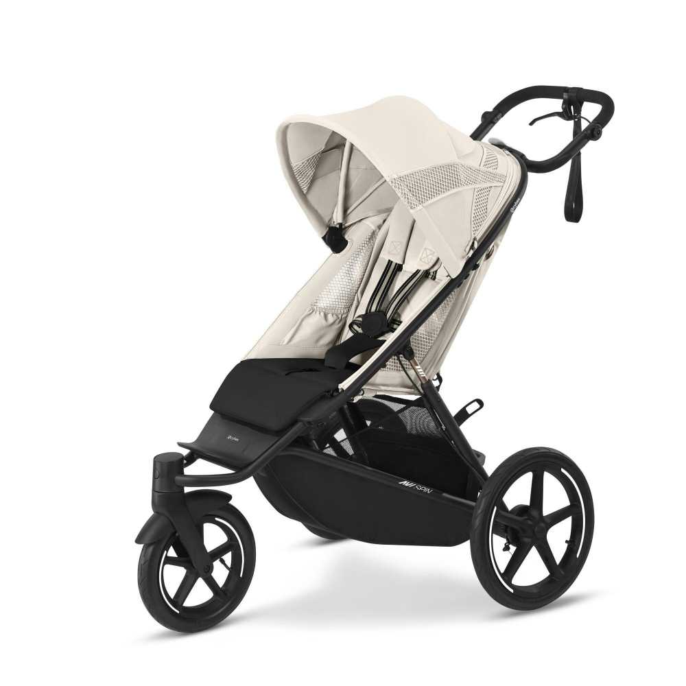 Sportinis vežimėlis Cybex Avi Spin BLK, Seashell Beige-Vaikiški vežimėliai, Vežimėliai bėgimui-e-vaikas