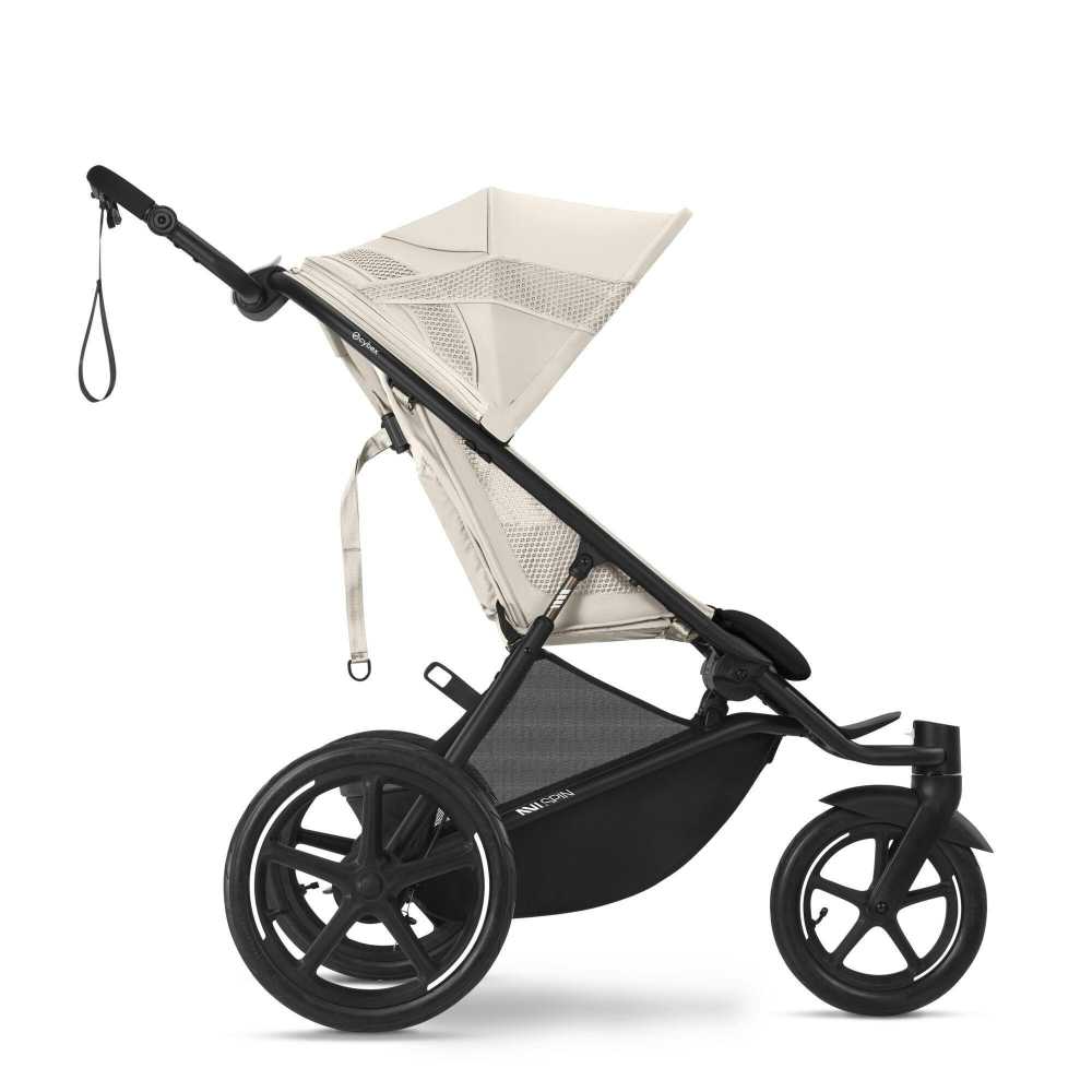 Sportinis vežimėlis Cybex Avi Spin BLK, Seashell Beige-Vaikiški vežimėliai, Vežimėliai bėgimui-e-vaikas