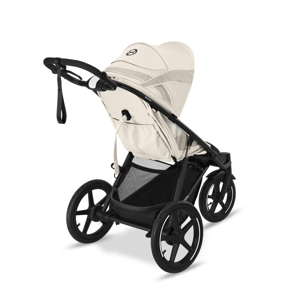 Sportinis vežimėlis Cybex Avi Spin BLK, Seashell Beige-Vaikiški vežimėliai, Vežimėliai bėgimui-e-vaikas