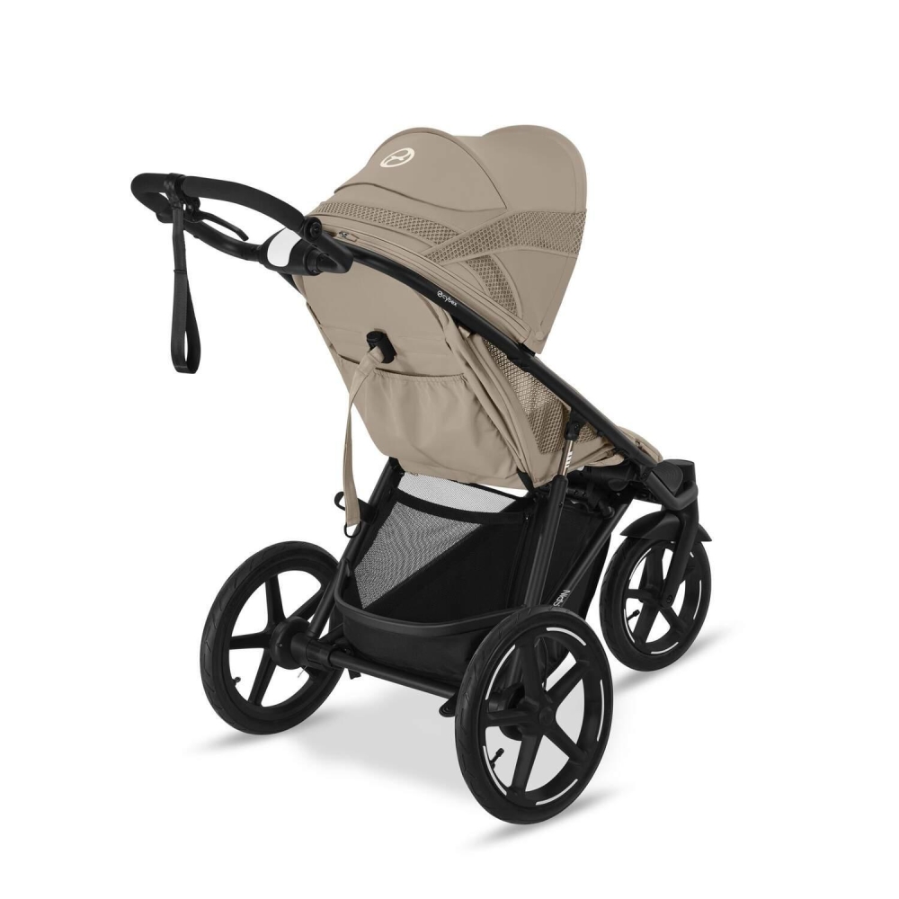Sportinis vežimėlis Cybex Avi Spin BLK, Almond Beige-Vaikiški vežimėliai, Vežimėliai bėgimui-e-vaikas