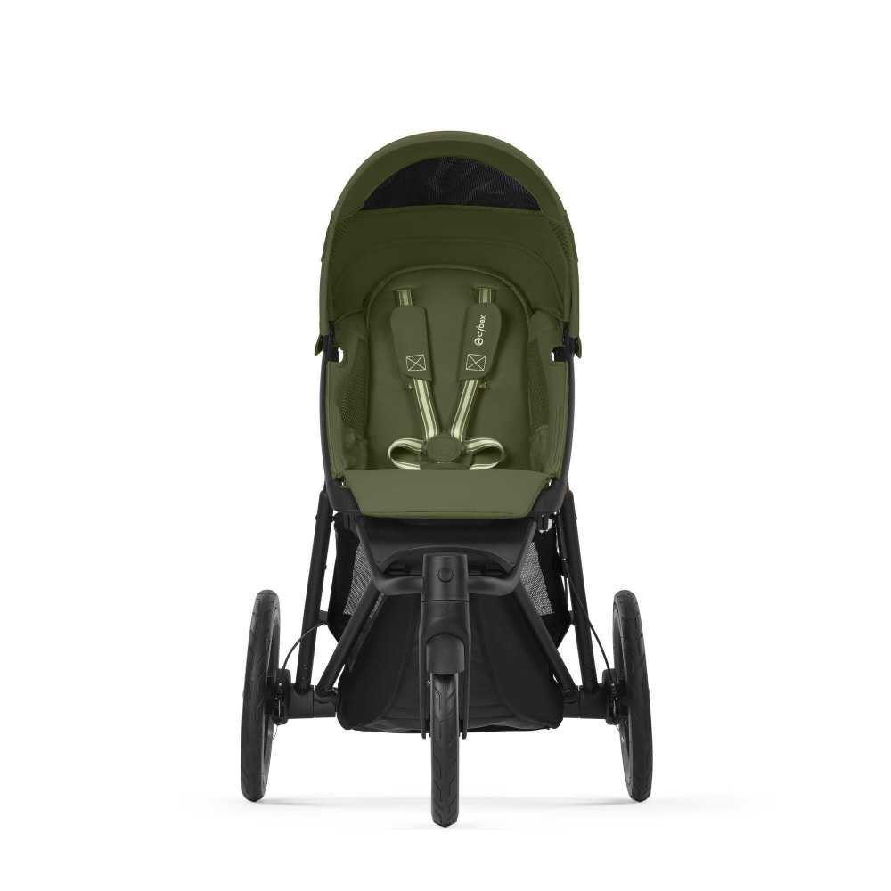 Sportinis vežimėlis Cybex Avi Spin BLK, Moss Green-Vaikiški vežimėliai, Vežimėliai bėgimui-e-vaikas