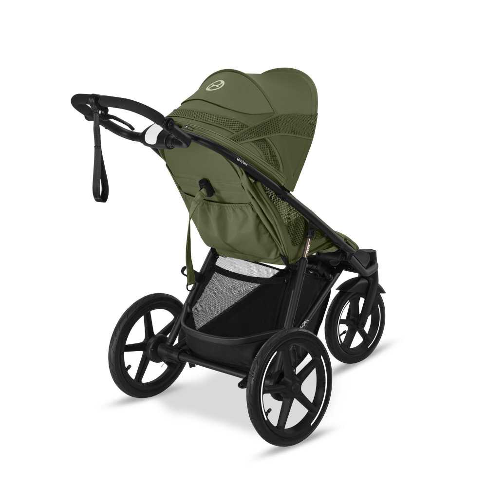 Sportinis vežimėlis Cybex Avi Spin BLK, Moss Green-Vaikiški vežimėliai, Vežimėliai bėgimui-e-vaikas