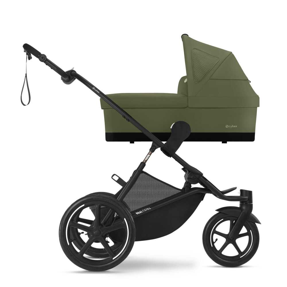 Sportinis vežimėlis Cybex Avi Spin BLK, Moss Green-Vaikiški vežimėliai, Vežimėliai bėgimui-e-vaikas