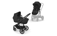 copy of Važiuoklė Cybex Priam V4 Chrome Black su juoda rankena