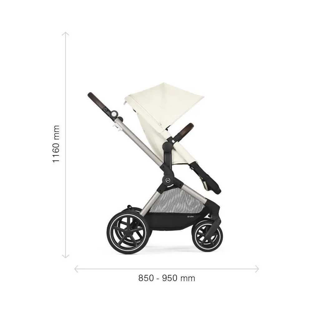 copy of Važiuoklė Cybex Priam V4 Chrome Black su juoda rankena