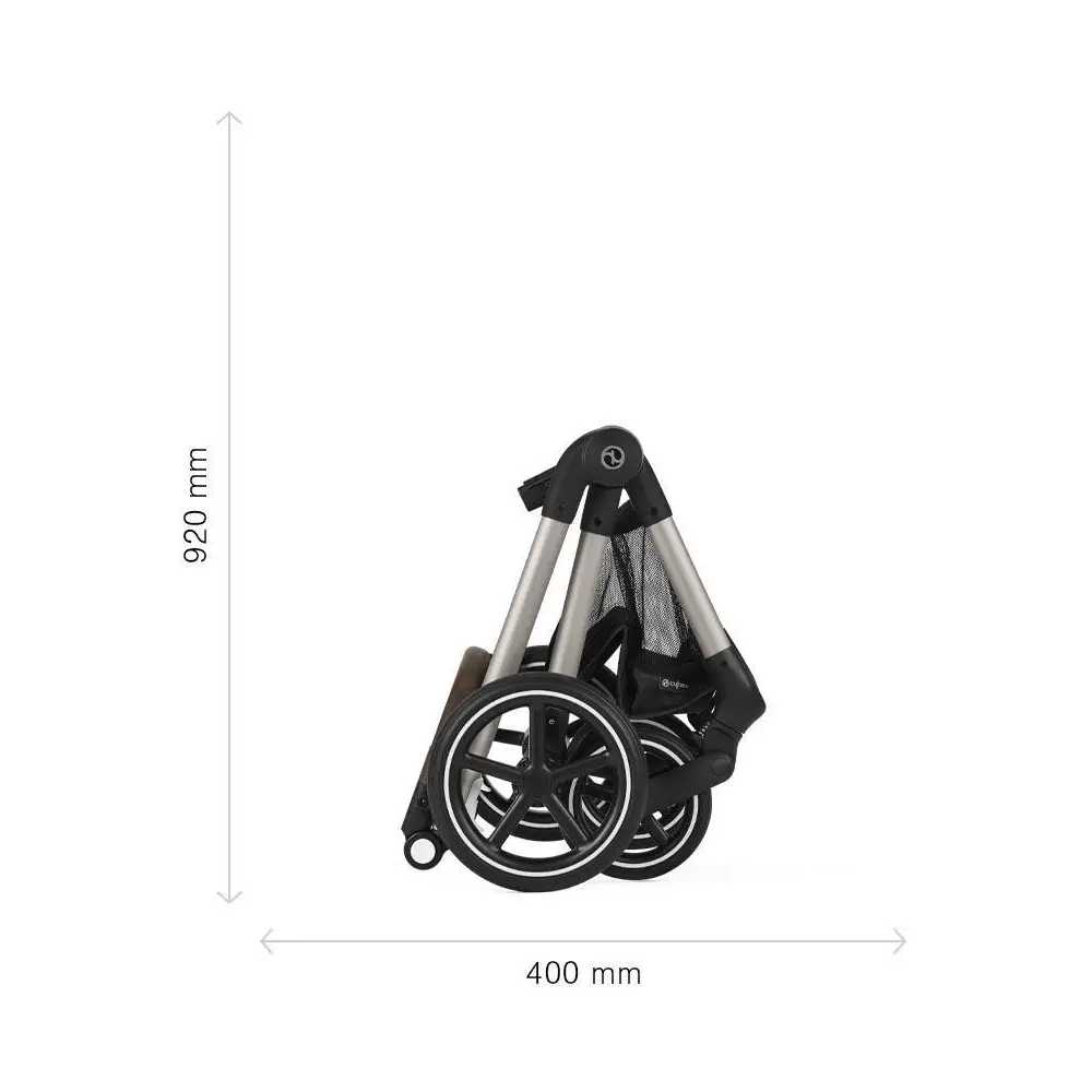 copy of Važiuoklė Cybex Priam V4 Chrome Black su juoda rankena