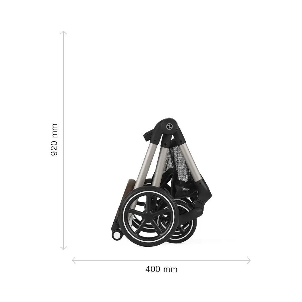 copy of Važiuoklė Cybex Priam V4 Chrome Black su juoda rankena