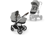 Universalus vežimėlis Cybex Eos Lux 2in1 BLK, Stone Grey-Vaikiški vežimėliai, Universalūs vežimėliai-e-vaikas
