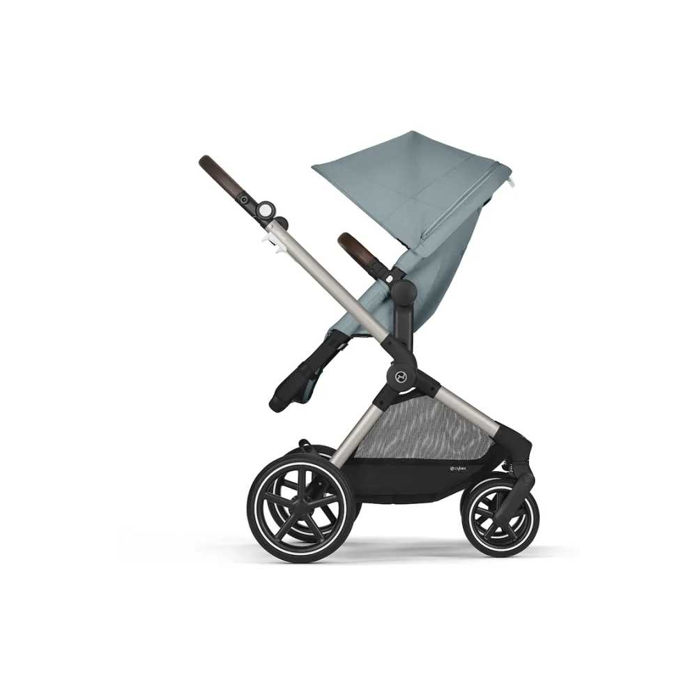 copy of Važiuoklė Cybex Priam V4 Chrome Black su juoda rankena