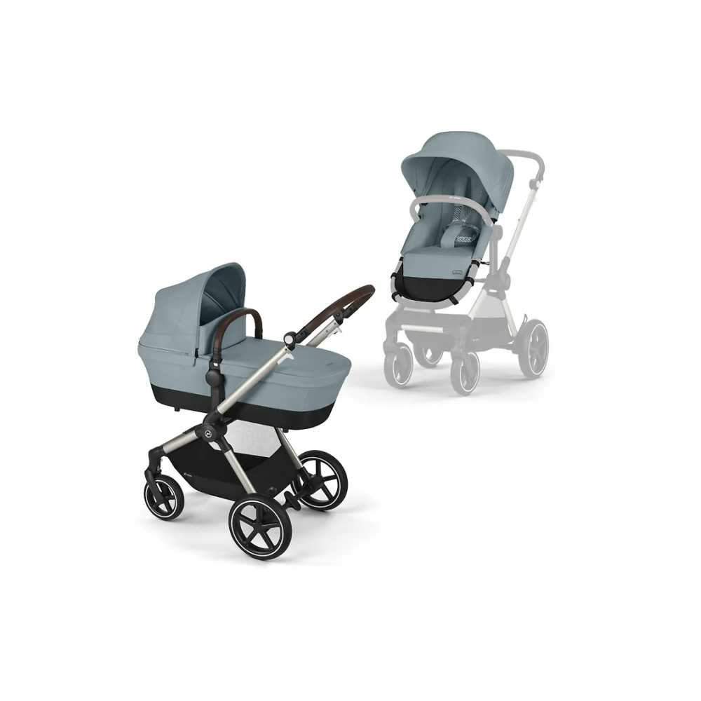 Universalus vežimėlis Cybex Eos Lux 2in1 TPE, Stormy Blue-Vaikiški vežimėliai, Universalūs vežimėliai-e-vaikas