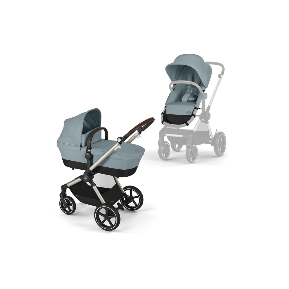 copy of Važiuoklė Cybex Priam V4 Chrome Black su juoda rankena