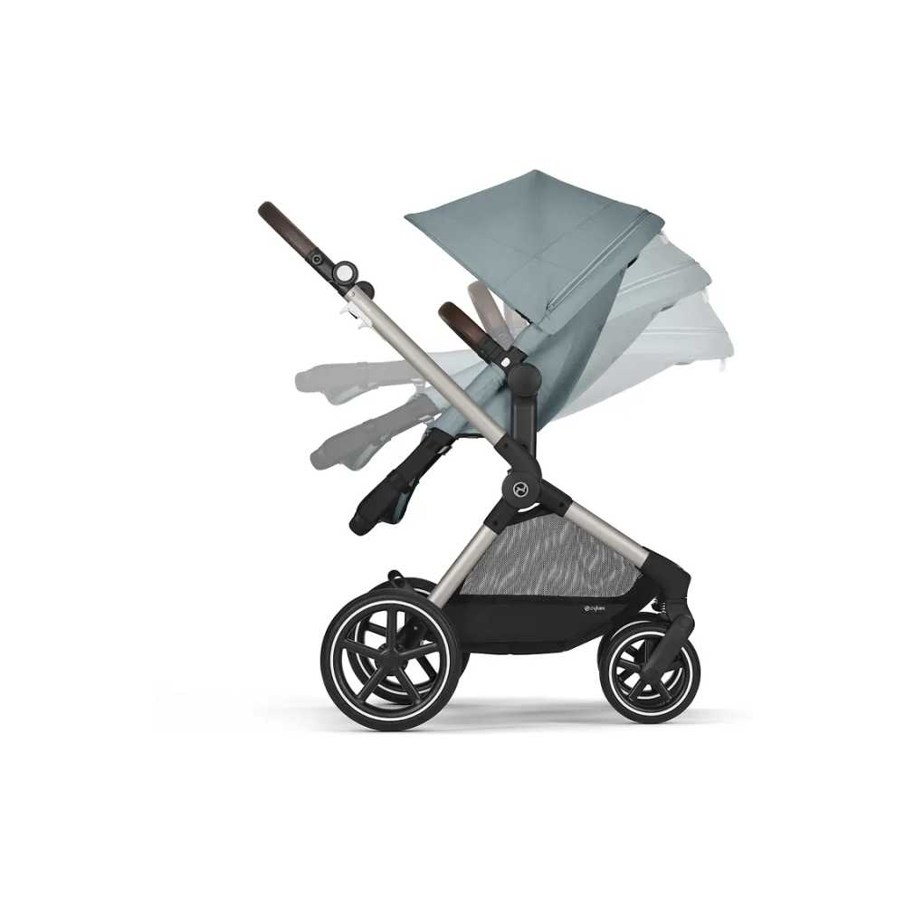 copy of Važiuoklė Cybex Priam V4 Chrome Black su juoda rankena