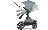 copy of Važiuoklė Cybex Priam V4 Chrome Black su juoda rankena