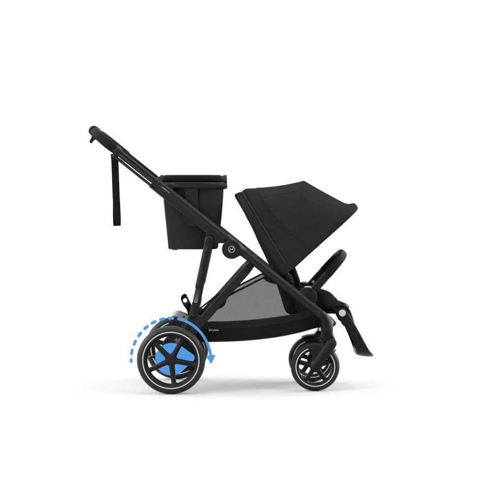 Sportinis vežimėlis Cybex e-Gazelle S BLK, Moon Black-Vaikiški vežimėliai, Sportiniai vežimėliai-e-vaikas