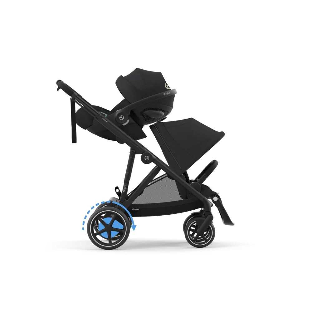 Sportinis vežimėlis Cybex e-Gazelle S BLK, Moon Black-Vaikiški vežimėliai, Sportiniai vežimėliai-e-vaikas