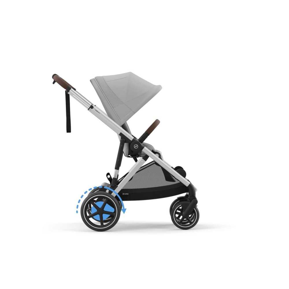 Sportinis vežimėlis Cybex e-Gazelle S SLV, Stone Grey-Vaikiški vežimėliai, Sportiniai vežimėliai-e-vaikas