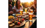 Grill węglowy ogrodowy beczka z kominem półki + termometr + popielnik Berdsen BD-895 czarny