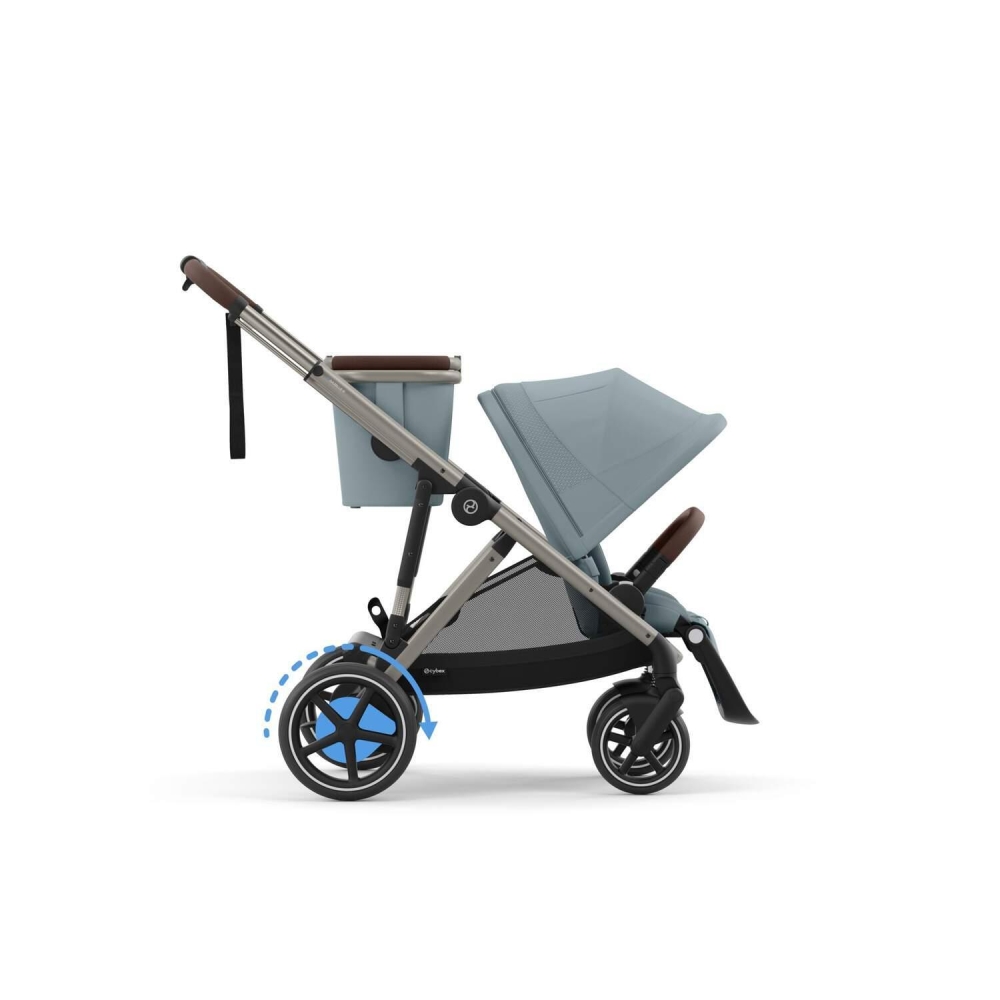 Sportinis vežimėlis Cybex e-Gazelle S TPE, Stormy Blue-Vaikiški vežimėliai, Sportiniai vežimėliai-e-vaikas