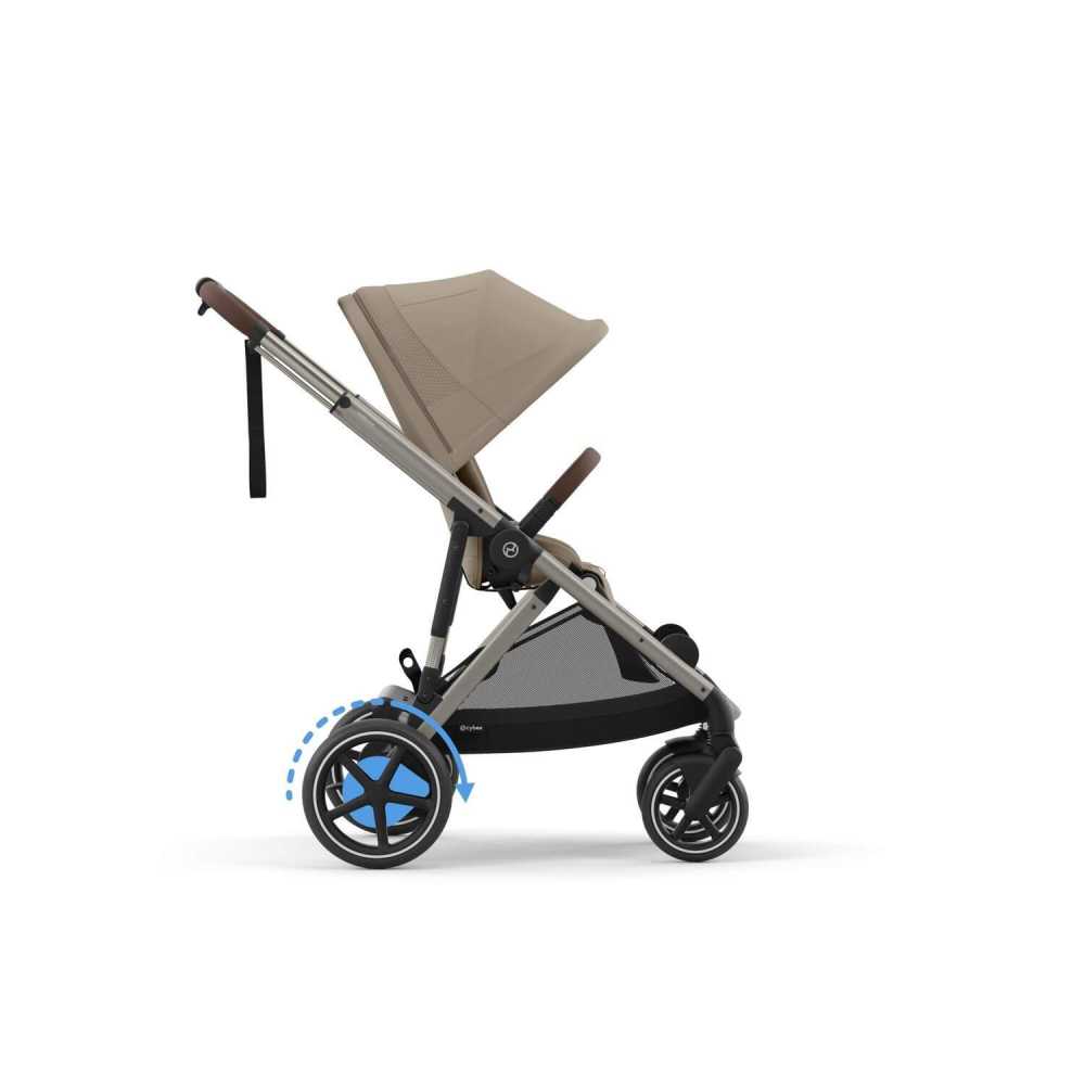 Sportinis vežimėlis Cybex e-Gazelle S TPE, Almond Beige-Vaikiški vežimėliai, Sportiniai vežimėliai-e-vaikas