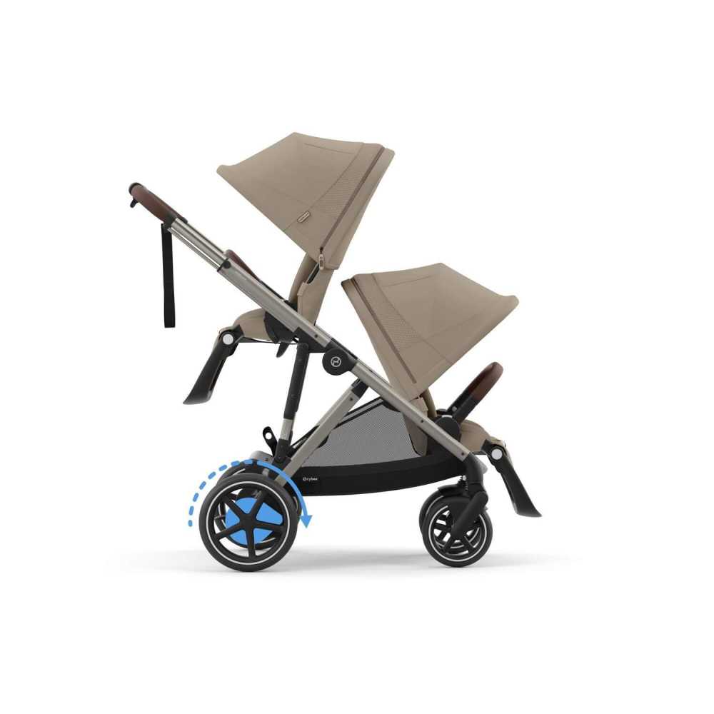 Sportinis vežimėlis Cybex e-Gazelle S TPE, Almond Beige-Vaikiški vežimėliai, Sportiniai vežimėliai-e-vaikas