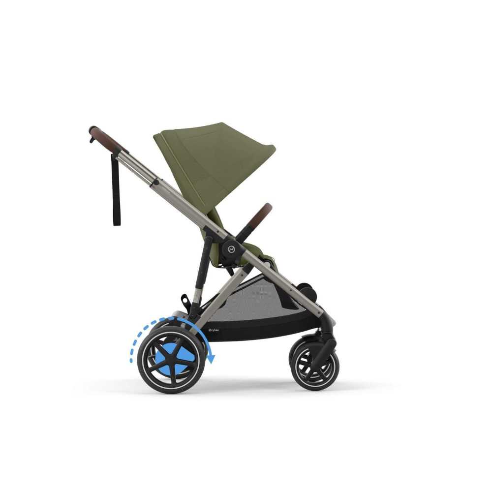 Sportinis vežimėlis Cybex e-Gazelle S TPE, Moss Green-Vaikiški vežimėliai, Sportiniai vežimėliai-e-vaikas