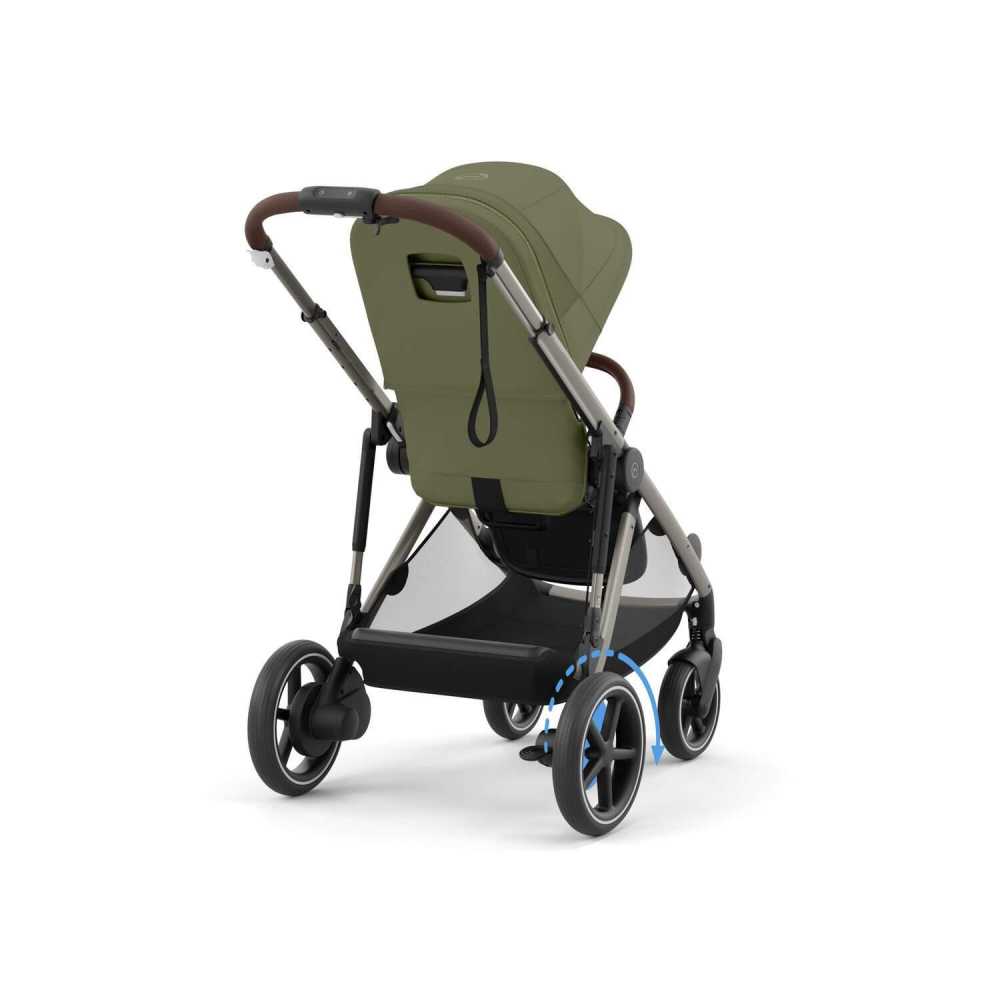 Sportinis vežimėlis Cybex e-Gazelle S TPE, Moss Green-Vaikiški vežimėliai, Sportiniai vežimėliai-e-vaikas