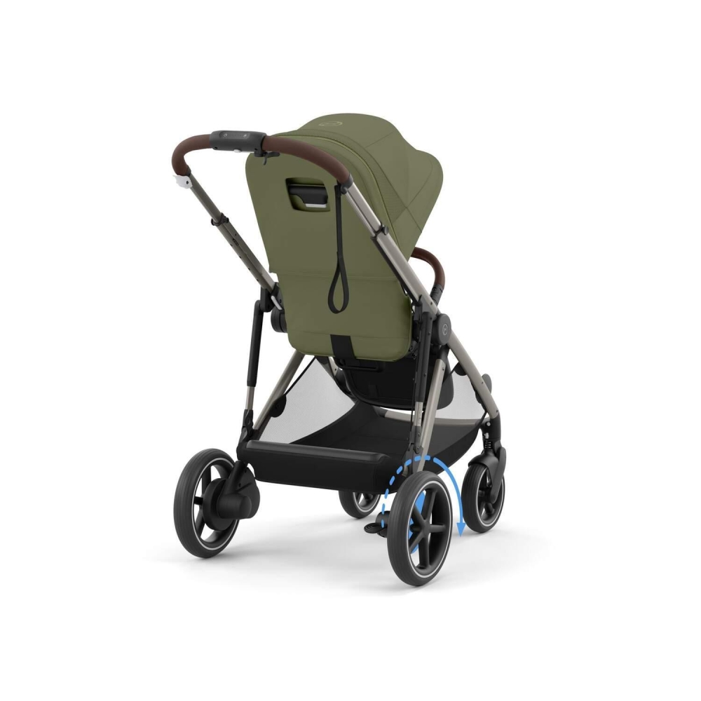 Sportinis vežimėlis Cybex e-Gazelle S TPE, Moss Green-Vaikiški vežimėliai, Sportiniai vežimėliai-e-vaikas