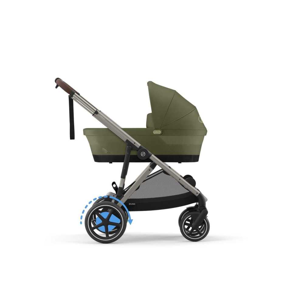 Sportinis vežimėlis Cybex e-Gazelle S TPE, Moss Green-Vaikiški vežimėliai, Sportiniai vežimėliai-e-vaikas
