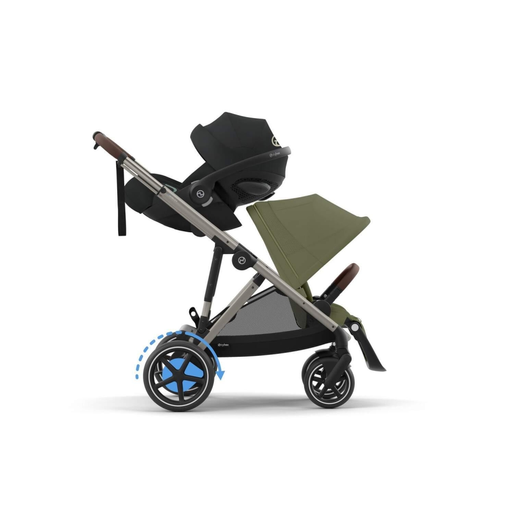 Sportinis vežimėlis Cybex e-Gazelle S TPE, Moss Green-Vaikiški vežimėliai, Sportiniai vežimėliai-e-vaikas