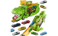 Dinozauro sunkvežimis WOOPIE su transporto priemonėmis, 13 el.-Žaislai, Auto ir transporto žaislai, Garažai, trasos ir kita, Maš
