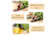 Dinozauro sunkvežimis WOOPIE su transporto priemonėmis, 13 el.-Žaislai, Auto ir transporto žaislai, Garažai, trasos ir kita, Maš