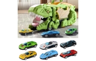 Dinozauro sunkvežimis WOOPIE su transporto priemonėmis, 13 el.-Žaislai, Auto ir transporto žaislai, Garažai, trasos ir kita, Maš