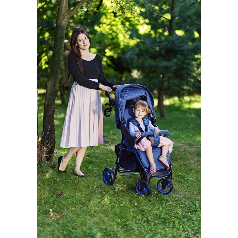 Sportinis vežimėlis 4Baby Rapid Unique, Navy Blue-Vaikiški vežimėliai, Sportiniai vežimėliai, Greitas išsiuntimas-e-vaikas