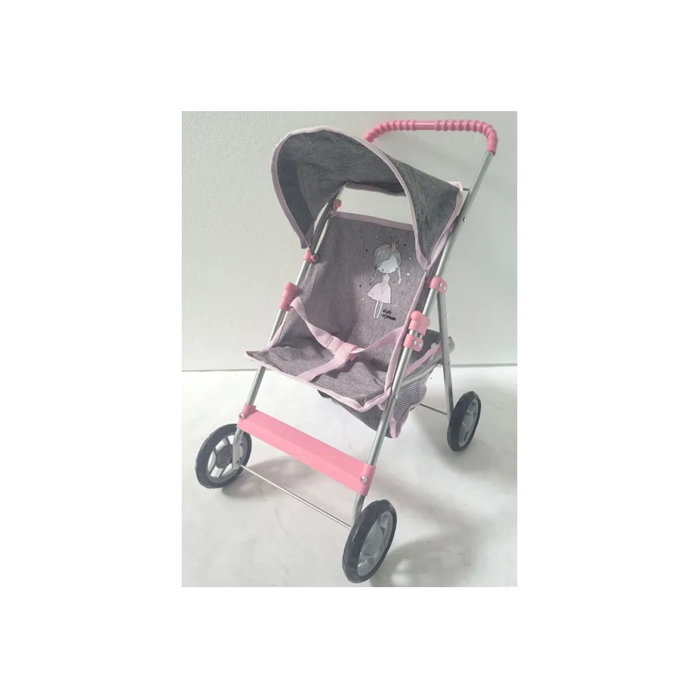 Lėlių vežimėlis „Little Princess Grey“-Žaislai, Lėlės ir jų priedai, Lėlių vežimėliai-e-vaikas