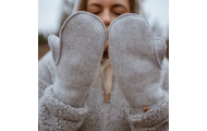Wool hand muff for adults Sierra S/M grey