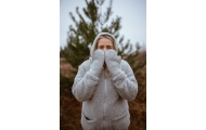 Wool hand muff for adults Sierra S/M grey
