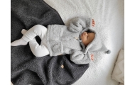 Wool romper suit Nevada 50/56 grey