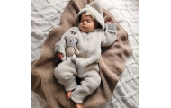Wool romper suit Nevada 74/80 grey