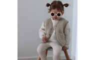 Wool baby vest Nevada 110/116 beige