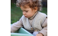 Wool baby vest Nevada 110/116 beige