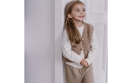 Wool baby vest Nevada 134/140 brown