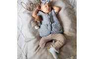 Wool baby vest Nevada 86/92 grey