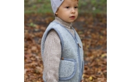 Wool baby vest Nevada 122/128 grey