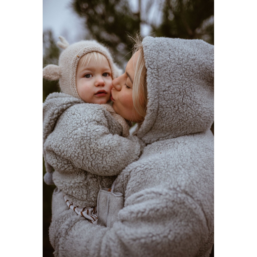 Vilnonis paltas „Meri Nevada“ 86/92, pilkos spalvos-Drabužiai ir aksesuarai, Lauko rūbai-e-vaikas