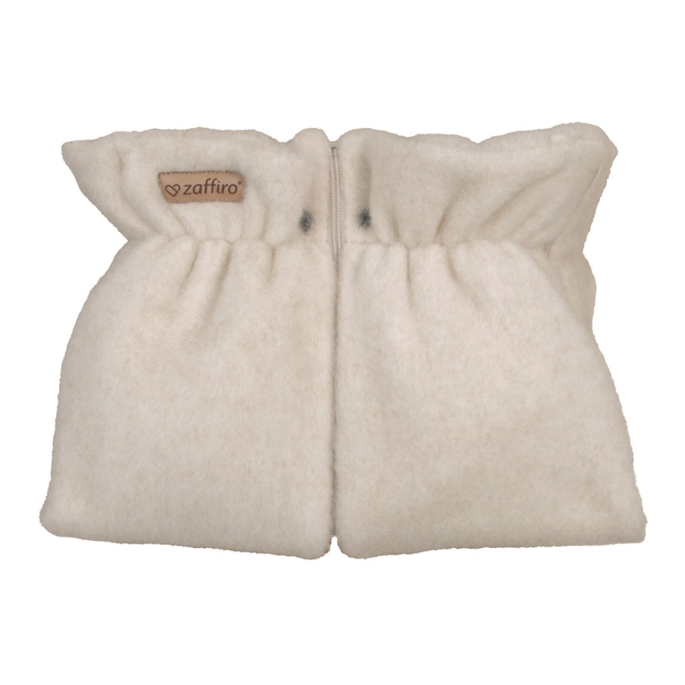 Wool two-parts hand muffs Sierra beige
