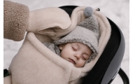 Wool footmuffs mini Sierra 0-18m beige