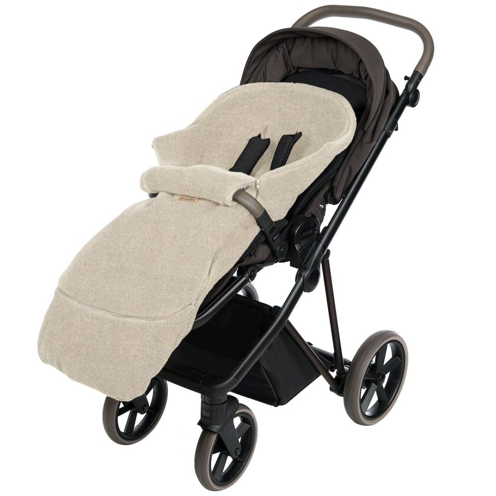 Adjustable wool footmuffs Sierra 0-36m beige