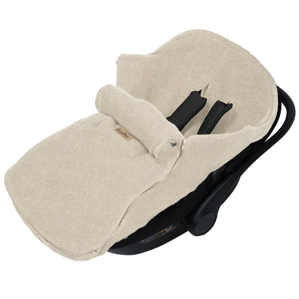 Adjustable wool footmuffs Sierra 0-36m beige